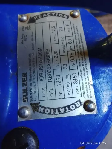 Bomba de sucção sulzer