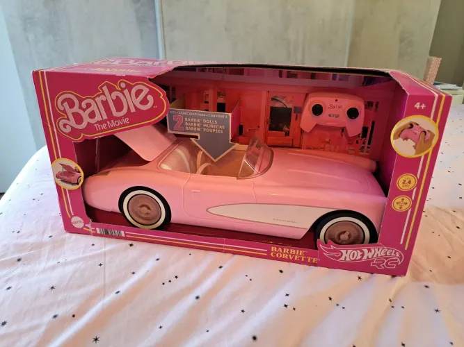 Barbie the movie corvette RC hotwheels