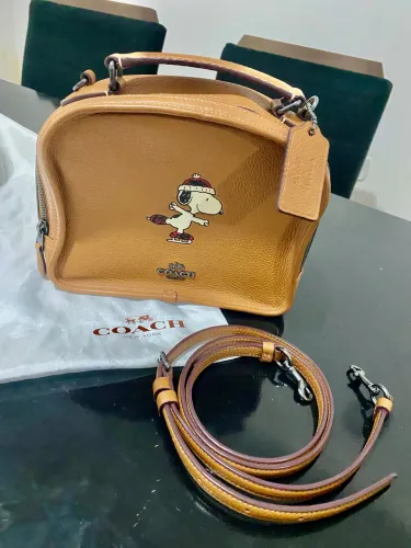 Bolsa COACH ORIGINAL Edição Peanuts Caramelo
