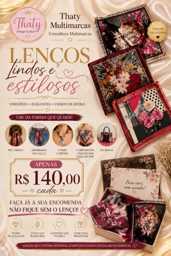 Lenço Scarf 4 unidades
