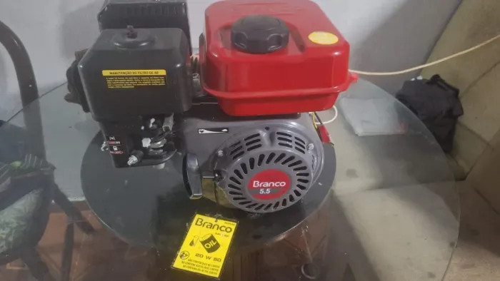 Motor Branco Estacionário a Gasolina Partida Manual 5,5CV B4T-5.5H