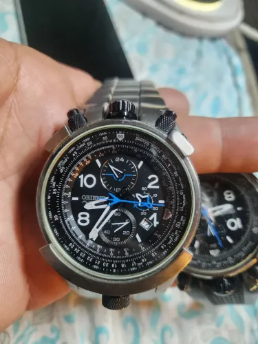 Relogio orient flytech mbttc001 titanium