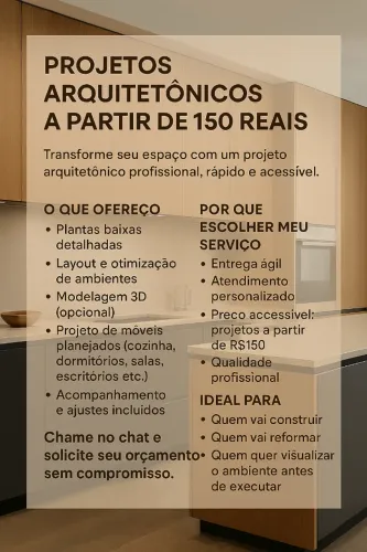 Projetos Arquitetônicos Profissionais a Partir de R$150