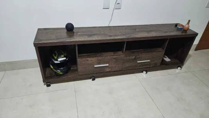 Rack 2 metros Para Tv Até 75'' Mdp com Pés