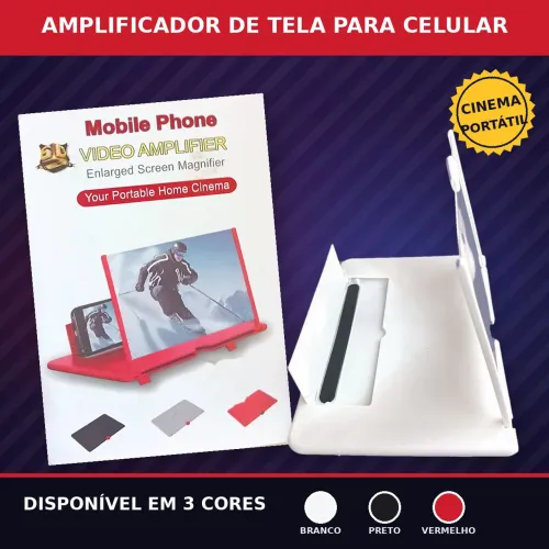 Amplificador de tela para celular com suporte portátil, novo na caixa