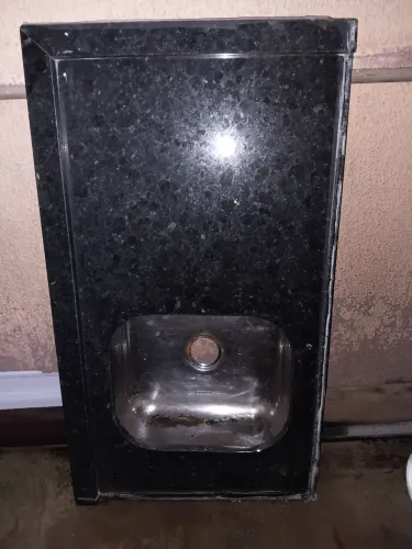 Pia de mármore com Cuba de inox
