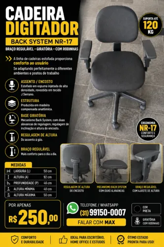 Cadeira Escritório NR 17
