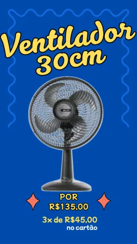Ventilador de mesa 30cm Mallory
