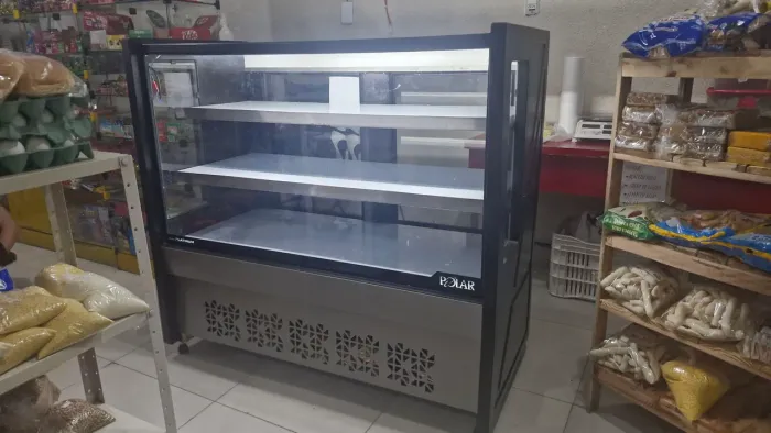 Balcão vitrine seco para pão