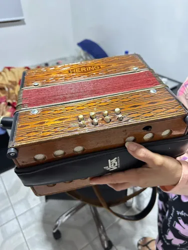 Sanfona Hering antiga ótima para uso