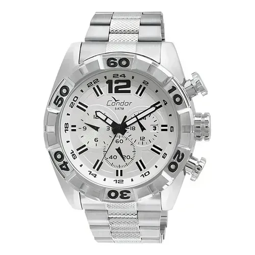 relógio Condor Masculino Civic Prata, modelo: COVD33AUS/3B)
