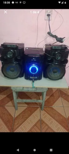 Aparelho de som lg duas caixa duas cornetas pekenas