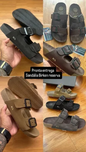 Sandália Birken de couro Reserva 38 ao 44