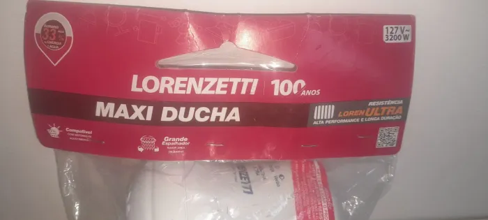 Maxi Ducha Lorenzetti na Embalagem 