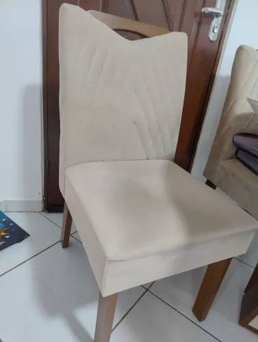 Vendo conjunto 4 cadeiras estofadas 