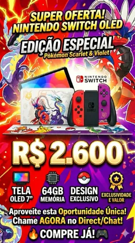 Switch Oled Desbloqueado pokemon edition