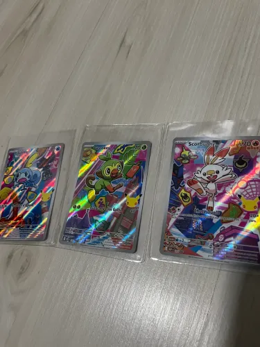 Cartas pokémon, trio de parceiros iniciais série 2
