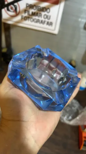 2 cinzeiros vidro e cristal 