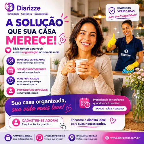 DIARISTAS: oportunidade para aumentar sua renda e conseguir clientes recorrentes