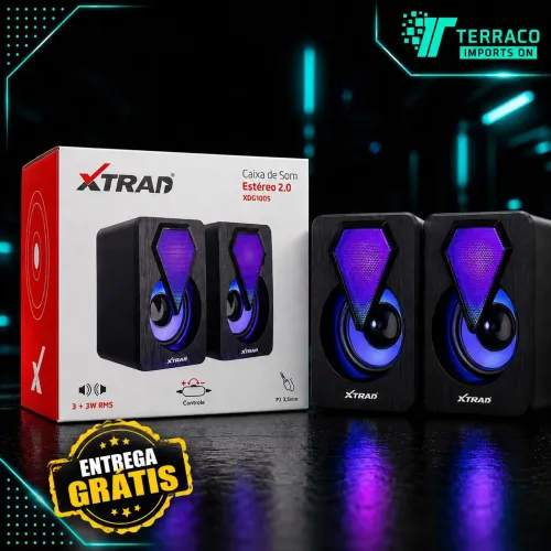 CAIXA DE SOM ESTÉREO PARA PC XTRAD XDG1005