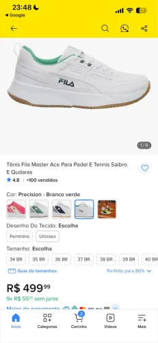 sapato fila padel MASTER ACE