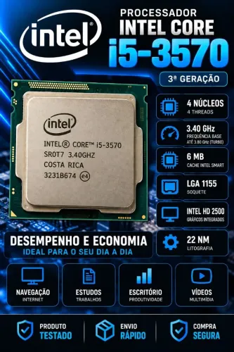 Processador Intel Core i5-3570 3ª Geração 3.40GHz LGA 1155 4 Núcleos
