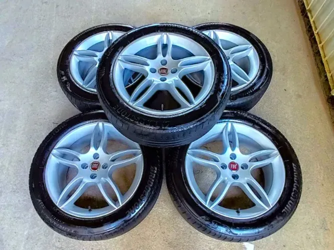 Rodas Aro 17" Fiat Stilo Originais + Step C/Pneus 205/55R17 Bridgestone - Aceito Cartão