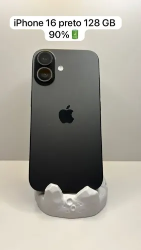 IPHONE 16 DE 128GB PRETO SEMI NOVO + GARANTIA