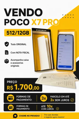 Celular poco x7 pro. 512 - preto