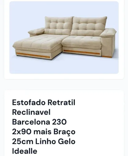 Sofá retrátil reclinável