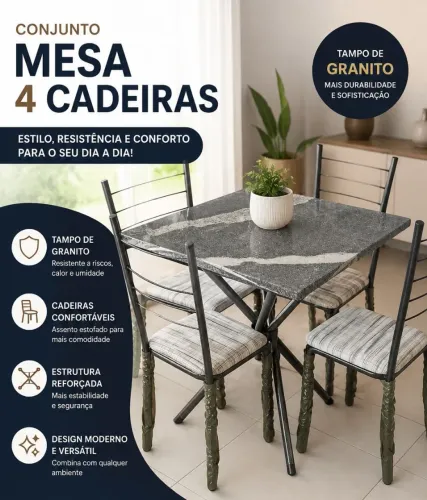 Conjunto de Nesa Perfeito para Sua Sala de Jantar-Entrego e Monto!!