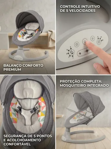 Balanço de Bebê Elétrico Conforto Premium - Leia a Descrição