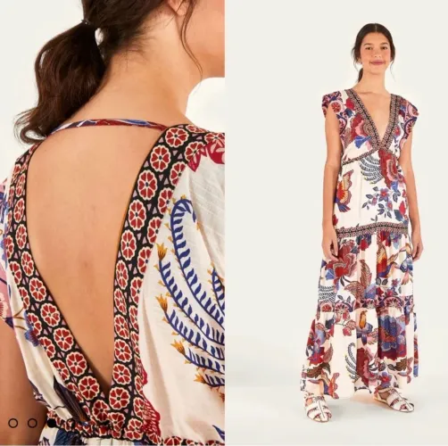 Vestido Cropped Estampado Bohoflor