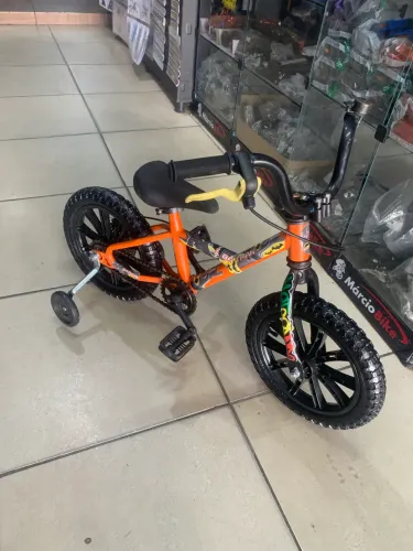 Bicicleta aro 14 Laranja Batman