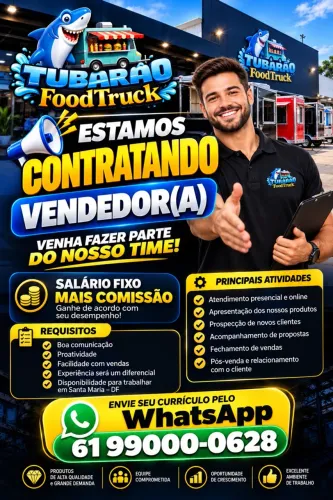 Vaga de emprego para vendedor (A)