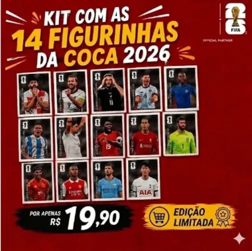 Kit 14 Figurinhas Da Coca Cola
