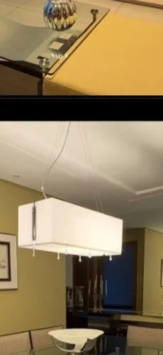 Lustre  pendente em acrílico para sala de jantar 