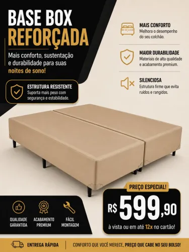 Cama box bipartido 138 x 188 x 040