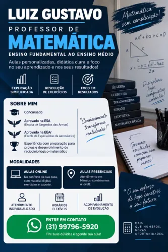 Professor de Matemática- Monitoria