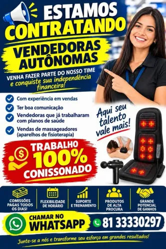VAGA PARA VENDEDORAS - NATAL/RN