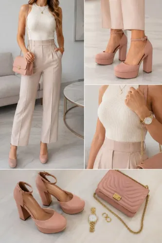 Desapego Salto meia pata rosé 37 Novo
