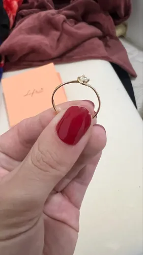 Anel solitário ouro 18k