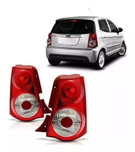 Par Lanterna Traseira Re-Branca Kia Picanto 2009 2010 2011