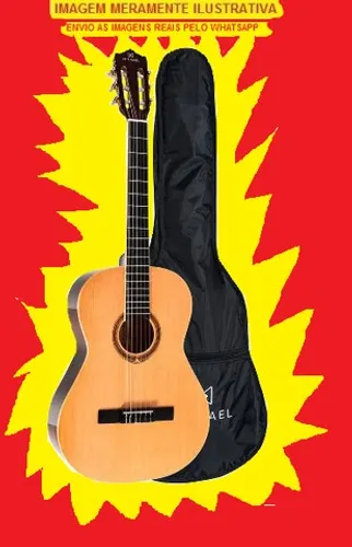 Violão com capa (Usado) com cordas novas (Leia a Descrição)