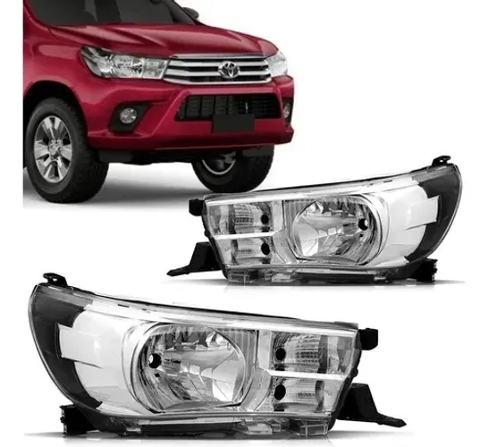 Par Farol Manual Sem Led Sem Xenon Hilux 2016 2017 2019