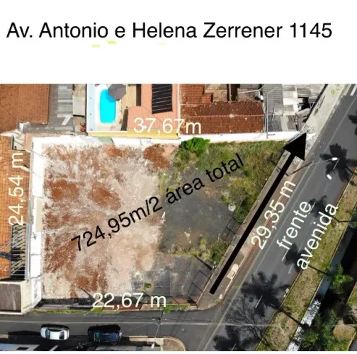 Terreno Comercial 725m2 frente aveniza Zerrener
