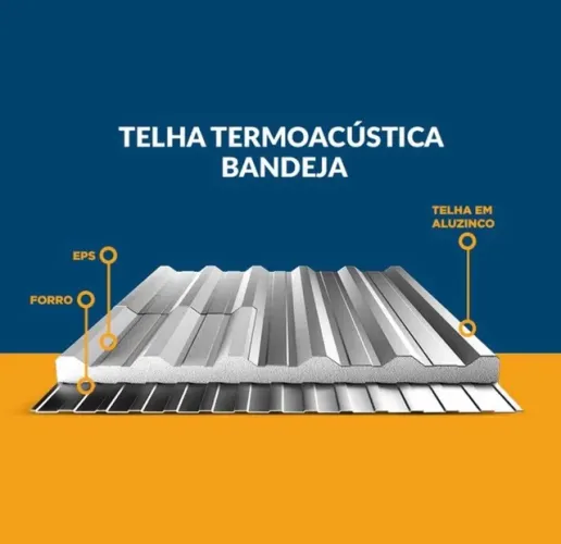 Telhas termoacusticas simples semi sanduiche