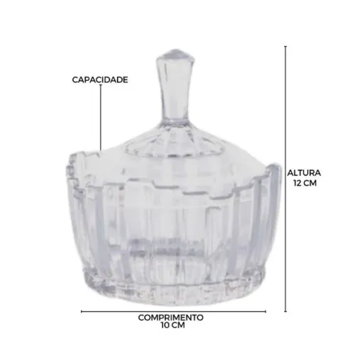 Bomboniere De Vidro Milar 240 Ml Fue063 Futura