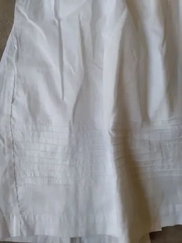 Mandrião com touca em cambraia branca para batizado