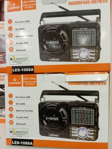 Rádio Am Fm Sw LehmOx X-Bass Bluetooth